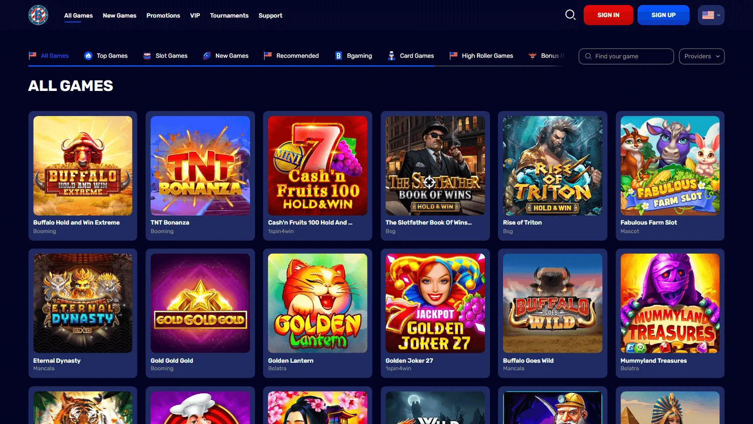 7 Bit Casino desktop games lobby